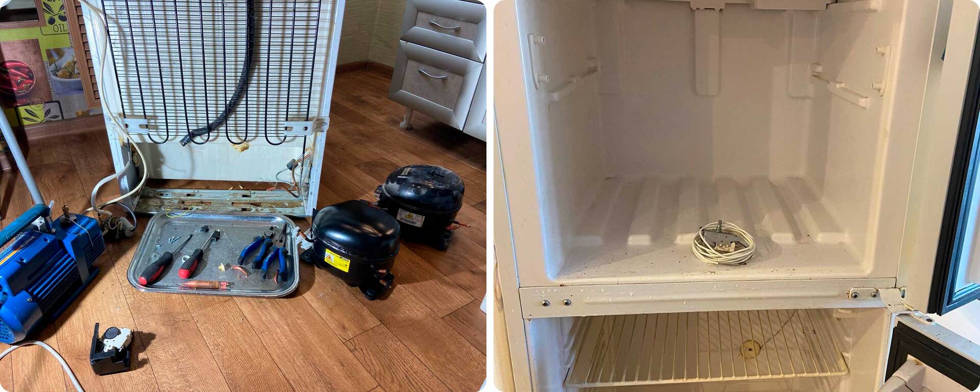 Ремонт холодильника Indesit в Пензе - замена компрессора мастером Кузнецовым В.И.